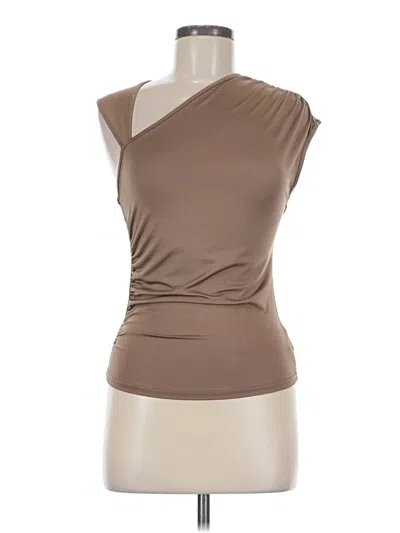 Pre-owned Shein Sleeveless Blouse In Brown
