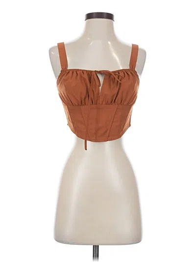 Pre-owned Shein Sleeveless Blouse In Brown