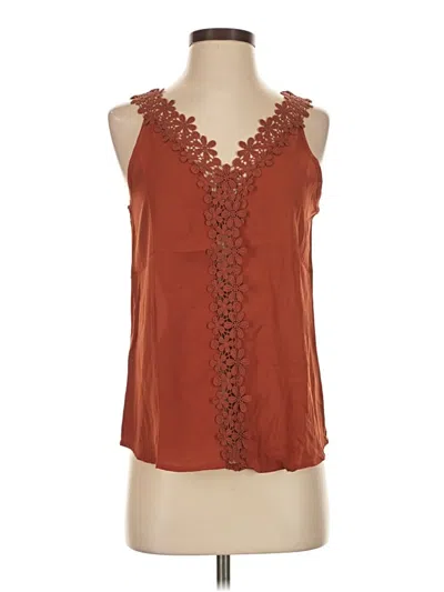 Pre-owned Shein Sleeveless Blouse In Brown