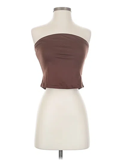 Pre-owned Shein Sleeveless Blouse In Brown
