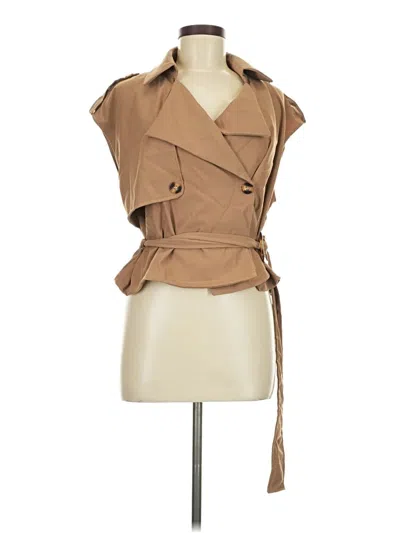 Pre-owned Shein Sleeveless Blouse In Brown
