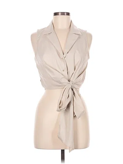 Pre-owned Shein Sleeveless Blouse In Brown