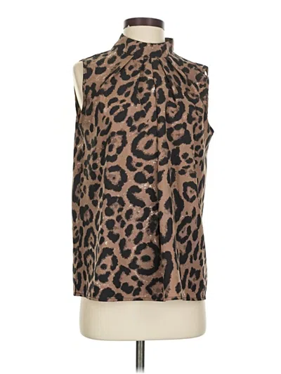 Pre-owned Shein Sleeveless Blouse In Brown