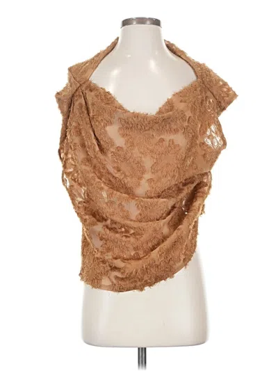 Pre-owned Shein Sleeveless Blouse In Brown