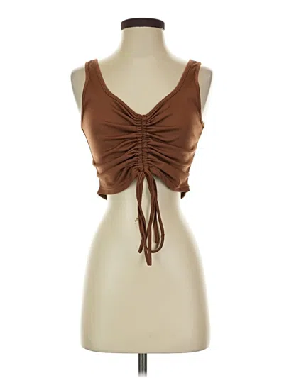 Pre-owned Shein Sleeveless Blouse In Brown