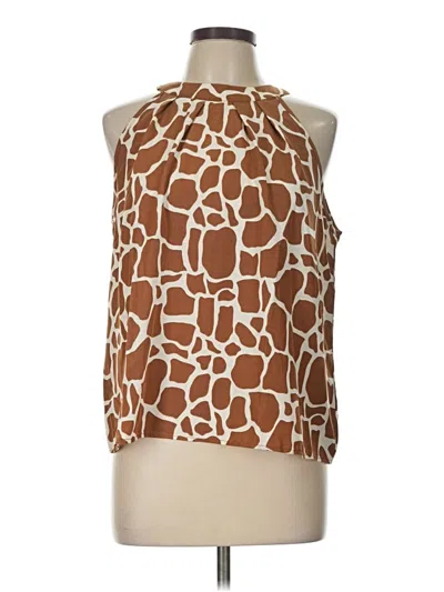 Pre-owned Shein Sleeveless Blouse In Brown