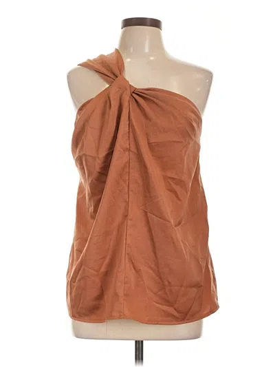 Pre-owned Shein Sleeveless Blouse In Brown