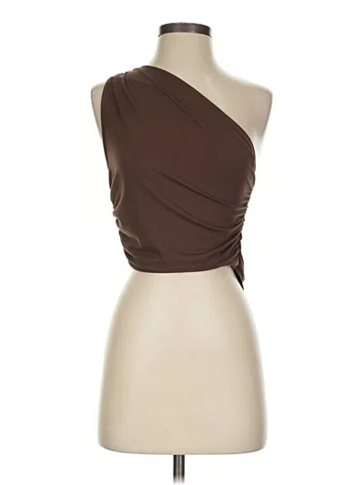 Pre-owned Shein Sleeveless Blouse In Brown