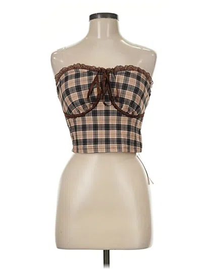 Pre-owned Shein Sleeveless Blouse In Brown