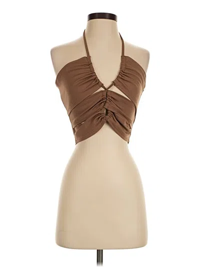 Pre-owned Shein Sleeveless Blouse In Brown