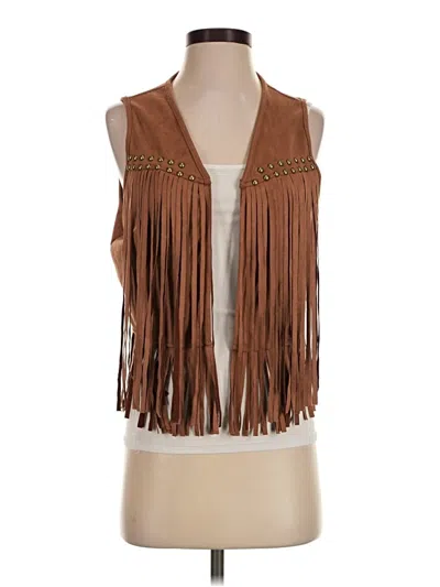 Pre-owned Shein Sleeveless Blouse In Brown