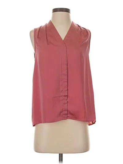 Pre-owned Shein Sleeveless Blouse In Burgundy