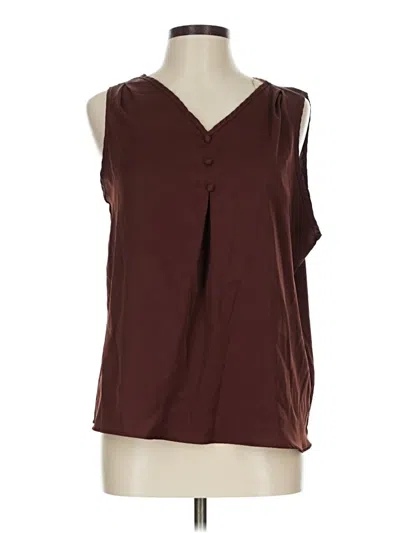 Pre-owned Shein Sleeveless Blouse In Burgundy
