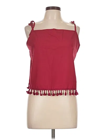 Pre-owned Shein Sleeveless Blouse In Burgundy