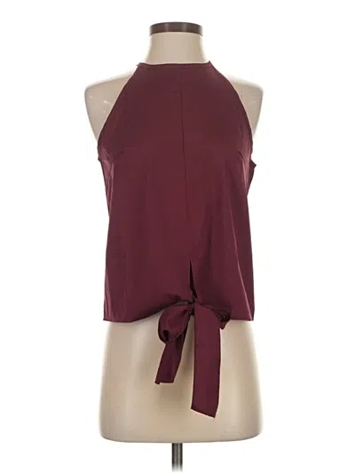 Pre-owned Shein Sleeveless Blouse In Burgundy