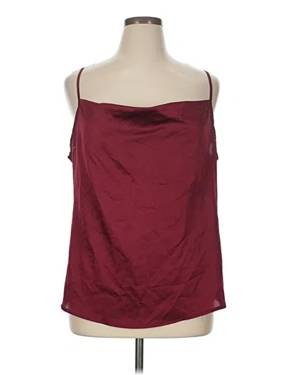 Pre-owned Shein Sleeveless Blouse In Burgundy