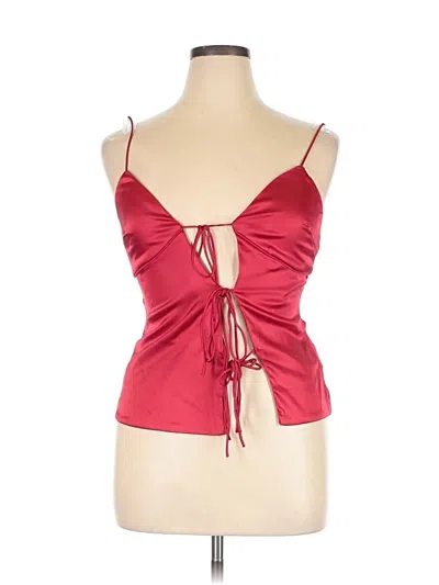 Pre-owned Shein Sleeveless Blouse In Burgundy