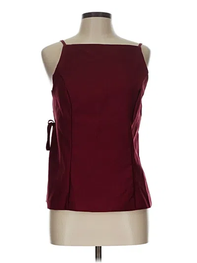 Shein Sleeveless Blouse In Burgundy