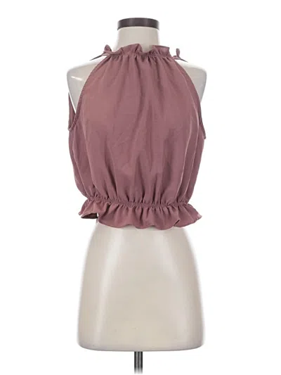 Pre-owned Shein Sleeveless Blouse In Burgundy