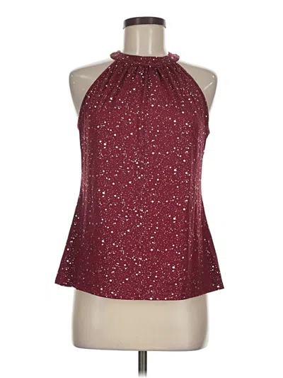 Pre-owned Shein Sleeveless Blouse In Burgundy
