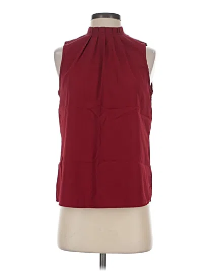 Pre-owned Shein Sleeveless Blouse In Burgundy