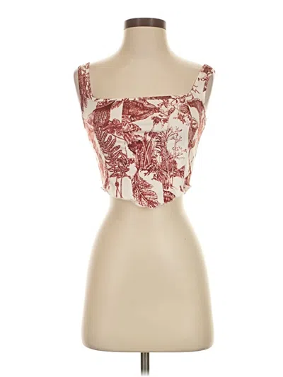 Pre-owned Shein Sleeveless Blouse In Burgundy