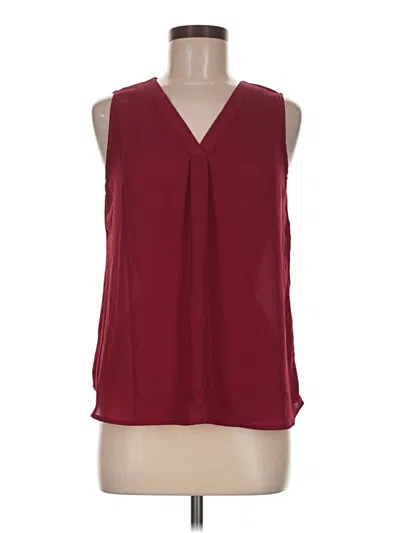 Pre-owned Shein Sleeveless Blouse In Burgundy