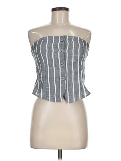 Pre-owned Shein Sleeveless Blouse In Gray