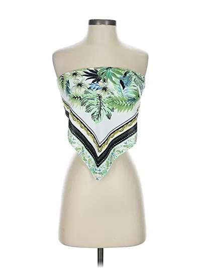 Pre-owned Shein Sleeveless Blouse In Green