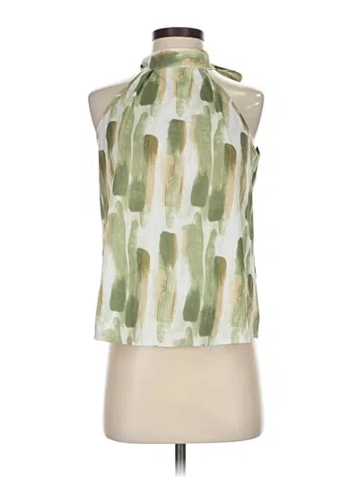 Pre-owned Shein Sleeveless Blouse In Green