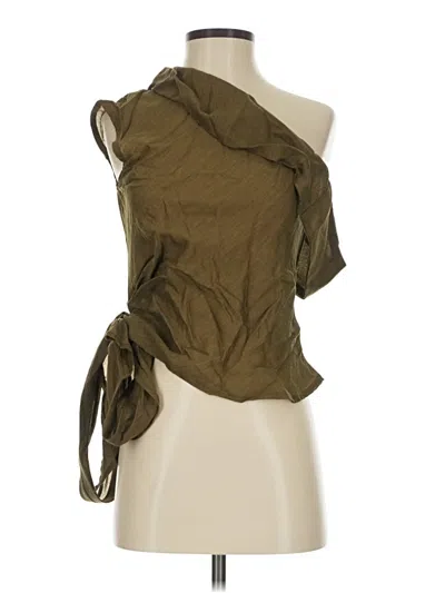 Pre-owned Shein Sleeveless Blouse In Green