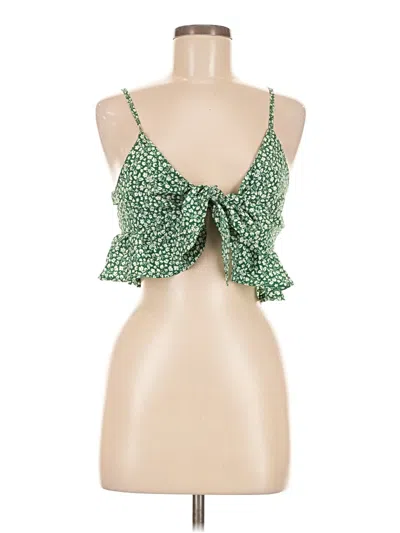 Pre-owned Shein Sleeveless Blouse In Green