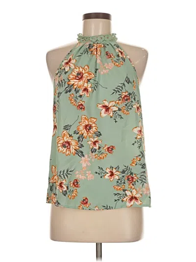 Pre-owned Shein Sleeveless Blouse In Green