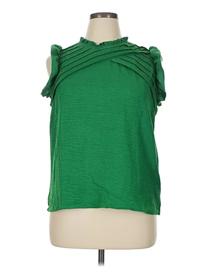 Pre-owned Shein Sleeveless Blouse In Green