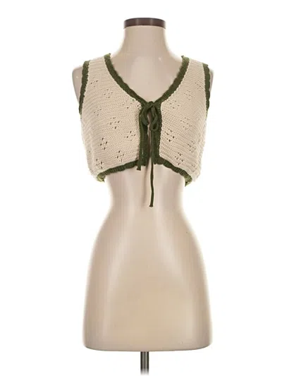 Pre-owned Shein Sleeveless Blouse In Green
