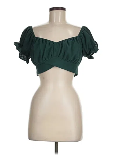 Pre-owned Shein Sleeveless Blouse In Green