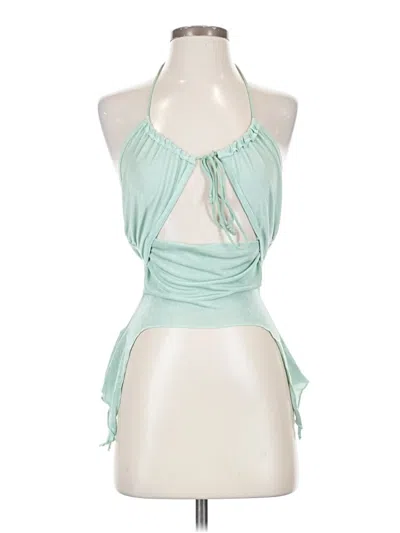 Pre-owned Shein Sleeveless Blouse In Green