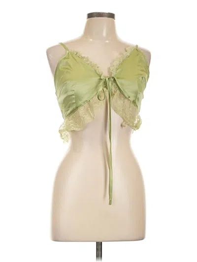 Pre-owned Shein Sleeveless Blouse In Green