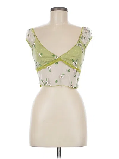 Pre-owned Shein Sleeveless Blouse In Green