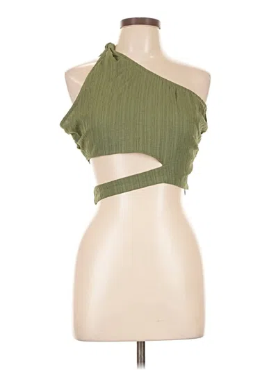 Pre-owned Shein Sleeveless Blouse In Green
