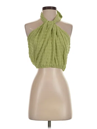 Pre-owned Shein Sleeveless Blouse In Green