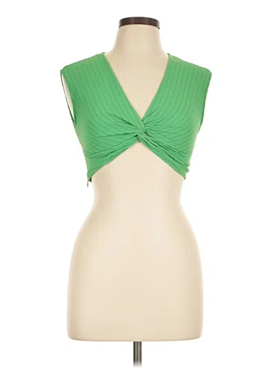 Pre-owned Shein Sleeveless Blouse In Green