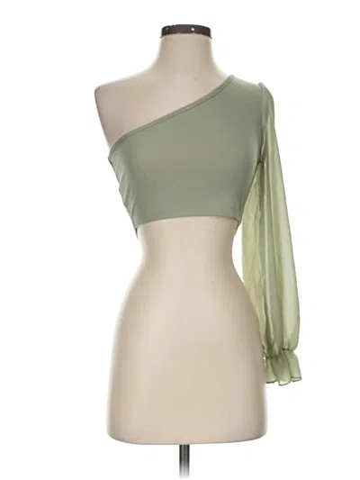 Pre-owned Shein Sleeveless Blouse In Green