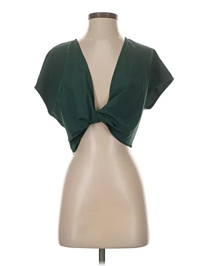 Pre-owned Shein Sleeveless Blouse In Green