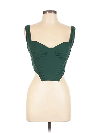 Pre-owned Shein Sleeveless Blouse In Green