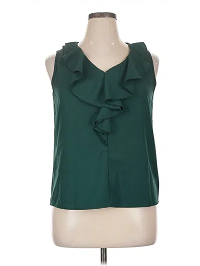 Pre-owned Shein Sleeveless Blouse In Green
