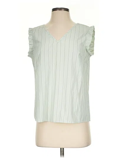Pre-owned Shein Sleeveless Blouse In Green