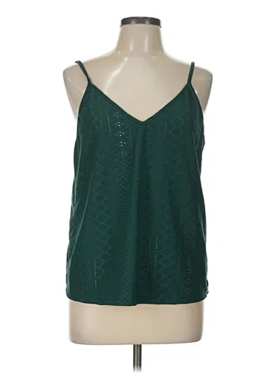 Pre-owned Shein Sleeveless Blouse In Green