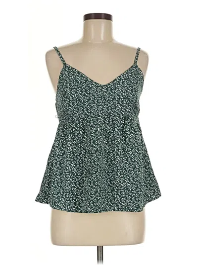 Pre-owned Shein Sleeveless Blouse In Green
