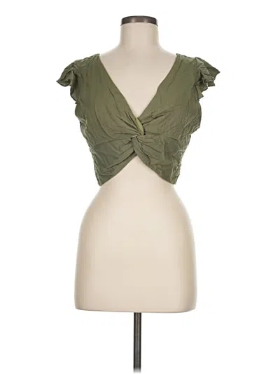 Pre-owned Shein Sleeveless Blouse In Green
